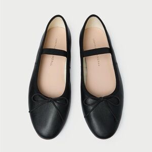 Loeffler Randall Leonie Leather Ballet Flat Black